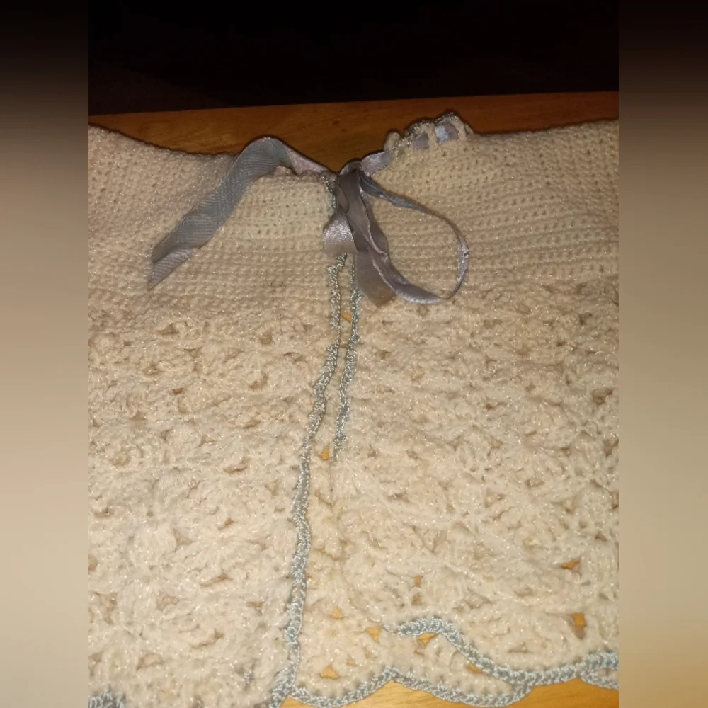 Crochet Baby Matinee Jacket / Cardigan (3 - 6) months - Picture 3 of 8